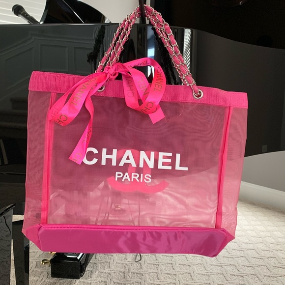 chanel mesh tote bag